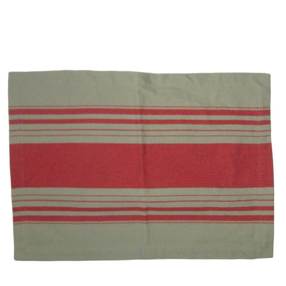 Feta Set of 4 Placemats Farmhouse Red Stripes 100% Cotton Table Decor Rustic - Picture 3 of 6